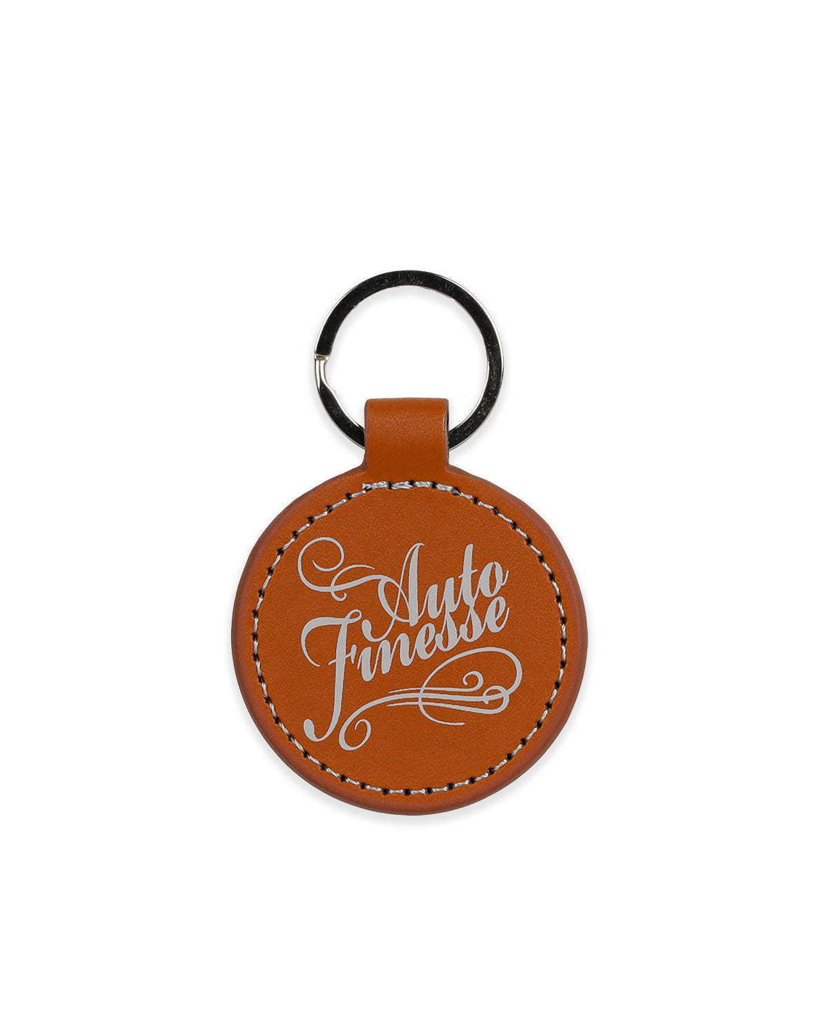 Round Leather Key Ring