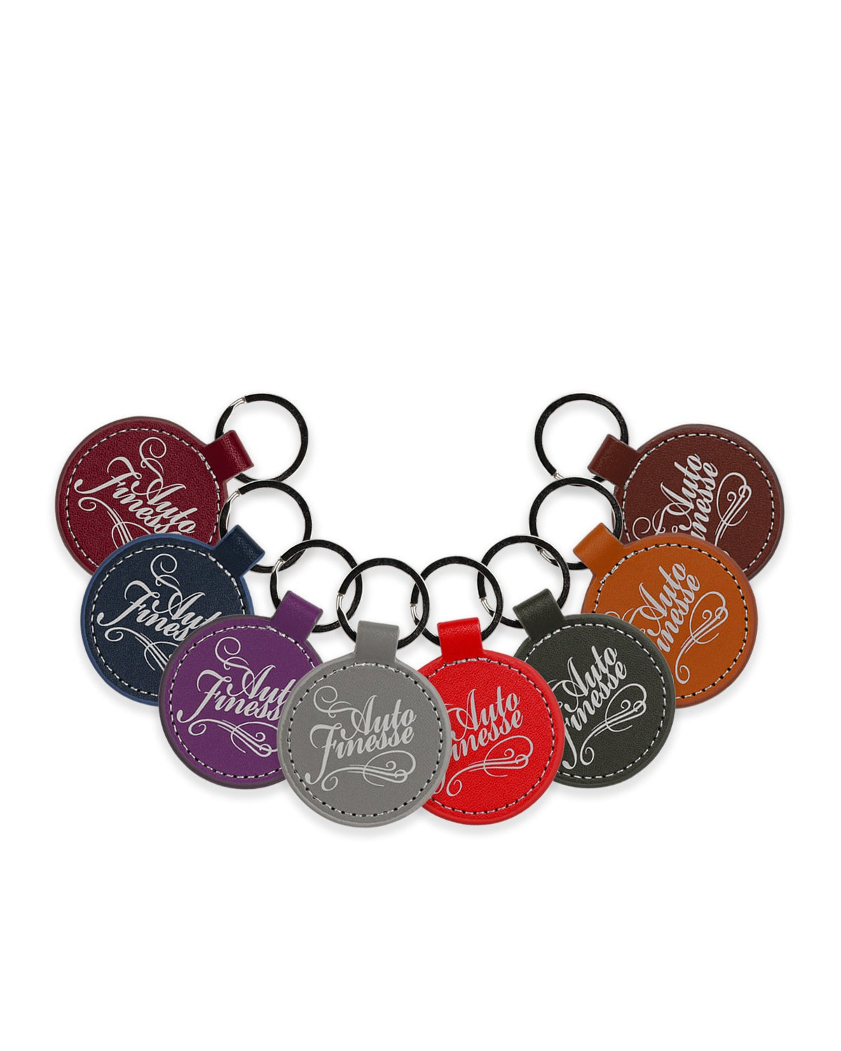 Round Leather Key Ring