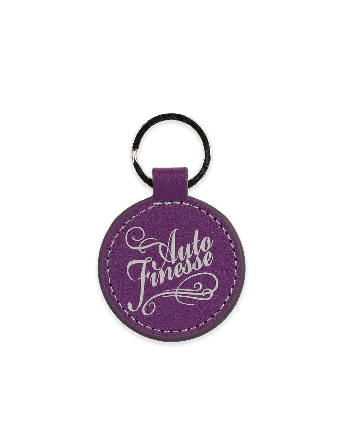 Round Leather Key Ring
